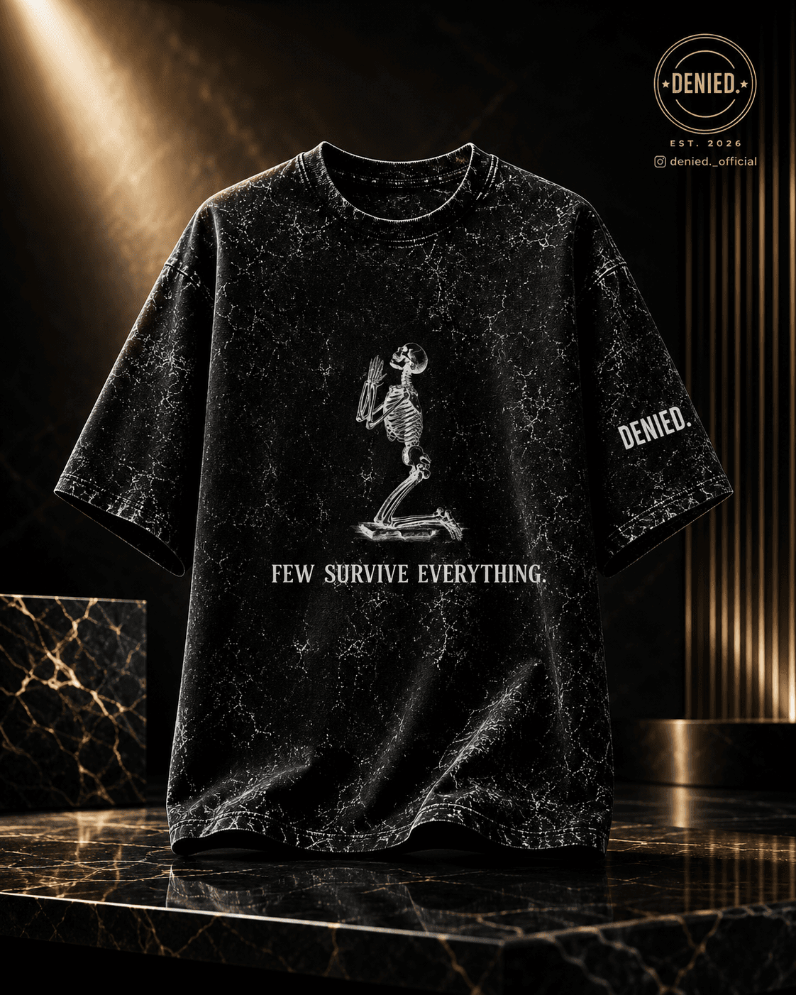 Few Survive Acid Washed Tee - 1